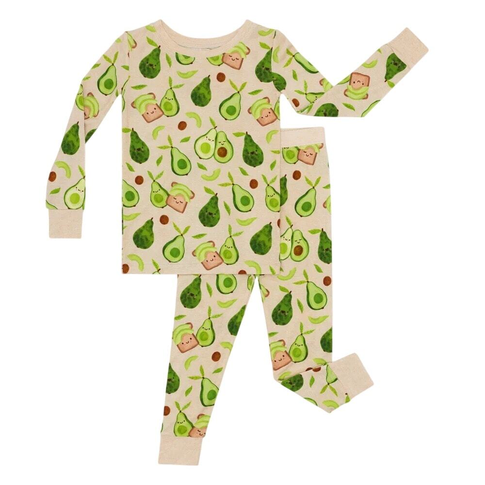 Little Sleepies Kids Avocado Toast‎ Two-Piece Pajama Set Size 4T NEW